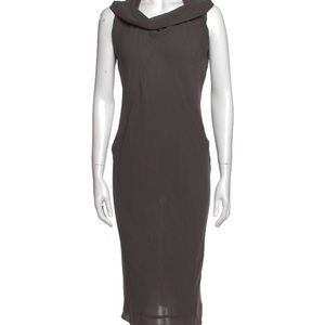 Rick Owens Silk Midi Dress Gleam 2010